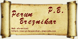 Perun Breznikar vizit kartica